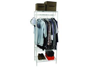 Apollo Hardware 3-Shelf Wire Shelving Garment Rack 14"x24"x60" (White) Apollo Hardware 3-Shelf Wire Shelving Garment Rack 14"x24"x60" (White)