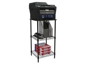 Apollo Hardware 3-Tier Black Wire Shelf with Wood on Top Tier Unit (15 x 14 x 30) Apollo Hardware 3-Tier Black Wire Shelf with Wood on Top Tier Unit (15 x 14 x 30)