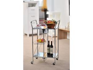 Apollo Hardware A-KC45AC Folding Utility and Kitchen Cart with 2 inch rubber wheels. (Chrome) Apollo Hardware A-KC45AC Folding Utility and Kitchen Cart with 2 inch rubber wheels. (Chrome)