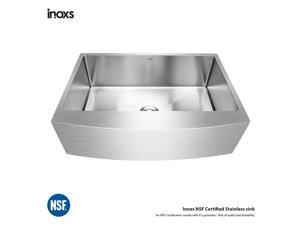 Inoxs 33" x 21" x 10" Farmhouse Apron Front Single Bowl 16 Gauge Stainless Steel Kitchen Sink/I-ACS3321 Inoxs 33" x 21" x 10" Farmhouse Apron Front Single Bowl 16 Gauge Stainless Steel Kitchen Sink/I-ACS3321