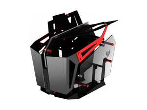 FSP Gaming / Streaming Case EATX / ATX / Mini- ITX, Dual-System, Open Frame PC Computer with 2 Tempered Glass Panels, Aluminum Case, & ARGB Center Light Bar (CMT710R) FSP Gaming / Streaming Case EATX / ATX / Mini- ITX, Dual-System, Open Frame PC Computer with 2 Tempered Glass Panels, Aluminum Case, & ARGB Center Light Bar (CMT710R)