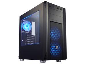 FSP CMT230 ATX Mid Tower PC Computer Gaming Case - Black Chassis with Translucent Sides FSP CMT230 ATX Mid Tower PC Computer Gaming Case - Black Chassis with Translucent Sides