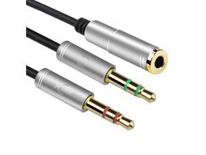 Headphone Splitter For Computer 3.5mm Female to 2 Dual 3.5mm Male Headphone Mic Audio Y Splitter Cable Smartphone Headset to PC Adapter - Gray Headphone Splitter For Computer 3.5mm Female to 2 Dual 3.5mm Male Headphone Mic Audio Y Splitter Cable Smartphone Headset to PC Adapter - Gray