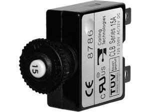 Blue Sea 7056 15A Push Button Thermal with Quick Connect Terminals Blue Sea 7056 15A Push Button Thermal with Quick Connect Terminals