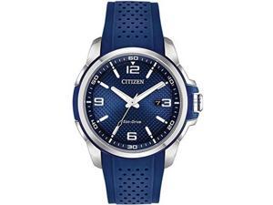 Men's Citizen Drive Eco-Drive Blue Slicone 45mm Watch AW1158-05L Men's Citizen Drive Eco-Drive Blue Slicone 45mm Watch AW1158-05L
