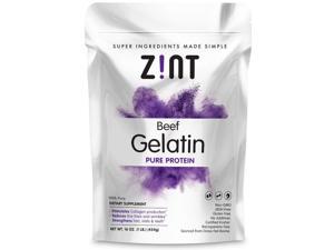 Zint Unflavored Gelatin Powder - Kosher Beef Gelatin - Pasture Raised 2 Lb Zint Unflavored Gelatin Powder - Kosher Beef Gelatin - Pasture Raised 2 Lb