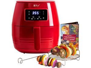 Deco Chef Digital 5.8 QT Electric Air Fryer with Accessories and Cookbook- Air Frying, Roasting, Baking, Crisping, and Reheating for Healthier and Faster Cooking (Red) … Deco Chef Digital 5.8 QT Electric Air Fryer with Accessories and Cookbook- Air Frying, Roasting, Baking, Crisping, and Reheating for Healthier and Faster Cooking (Red) …