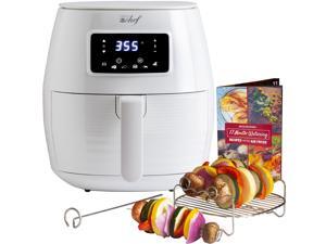 Deco Chef Digital 5.8 QT Electric Air Fryer with Accessories and Cookbook- Air Frying, Roasting, Baking, Crisping, and Reheating for Healthier and Faster Cooking (Red) … Deco Chef Digital 5.8 QT Electric Air Fryer with Accessories and Cookbook- Air Frying, Roasting, Baking, Crisping, and Reheating for Healthier and Faster Cooking (Red) …