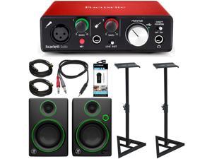 Focusrite Scarlett Solo USB Audio Interface (2nd Gen) w/ Pro Tools + CR3 Speakers + More Focusrite Scarlett Solo USB Audio Interface (2nd Gen) w/ Pro Tools + CR3 Speakers + More