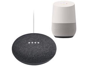 Google Google Home Mini Charcoal with Google Home White Google Google Home Mini Charcoal with Google Home White