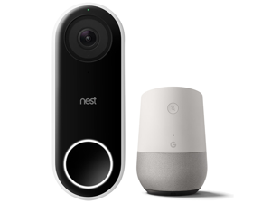Nest Hello Video Doorbell w/ Google Home Smart Speaker with Google Assistant Nest Hello Video Doorbell w/ Google Home Smart Speaker with Google Assistant