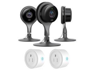 Nest Indoor Security Camera (Pack of 3) w/ 2 Pack Wifi Smart Plug Nest Indoor Security Camera (Pack of 3) w/ 2 Pack Wifi Smart Plug