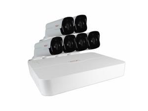 REVO America RU81B6G-2T Ultra HD 8 in 2TB NVR Surveillance System with 6 x 4 Megapixel Bullet Cameras, White REVO America RU81B6G-2T Ultra HD 8 in 2TB NVR Surveillance System with 6 x 4 Megapixel Bullet Cameras, White