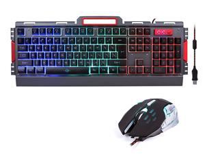 Gaming Backlit USB Wired Keyboard Mouse Set Adjustable Backlight Mice 3200DPI 19 Anti-ghost Keys Gaming Backlit USB Wired Keyboard Mouse Set Adjustable Backlight Mice 3200DPI 19 Anti-ghost Keys