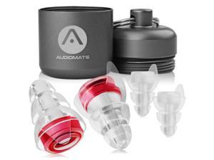 Audiomate High-Fidelity Earplugs with Metal Keychain Carry Case and 2 Interchangeable Earbuds Comfortable Soft Silicone HiFi Noise Attenuating Ear Plugs for Musicians, Concert, Sleeping & More Audiomate High-Fidelity Earplugs with Metal Keychain Carry Case and 2 Interchangeable Earbuds Comfortable Soft Silicone HiFi Noise Attenuating Ear Plugs for Musicians, Concert, Sleeping & More