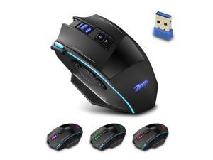 Zelotes F15 2.4G Professional Wireless Gaming Mouse with USB Receiver,5 Adjustable 4800DPI Levels, 9 Buttons Mice for Notebook,PC,Mac,Laptop,Computer,Macbook (Black) Zelotes F15 2.4G Professional Wireless Gaming Mouse with USB Receiver,5 Adjustable 4800DPI Levels, 9 Buttons Mice for Notebook,PC,Mac,Laptop,Computer,Macbook (Black)