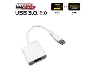 LUOM High Speed USB 3.0 to VGA Adapter Converter- PC Laptop Support Windows 7/8/8.1/10 for Desktop, Laptop, PC, Monitor, Projector, HDTV, Chromebook, NO Need CD Driver (White) LUOM High Speed USB 3.0 to VGA Adapter Converter- PC Laptop Support Windows 7/8/8.1/10 for Desktop, Laptop, PC, Monitor, Projector, HDTV, Chromebook, NO Need CD Driver (White)