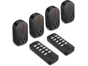 BESTTEN Wireless Remote Control Socket Outlet Switch Set (4 Electrical Outlets, 2 Remotes) with 110 Foot Range, Learning Code, Home Automation Set, ETL Certified, Black BESTTEN Wireless Remote Control Socket Outlet Switch Set (4 Electrical Outlets, 2 Remotes) with 110 Foot Range, Learning Code, Home Automation Set, ETL Certified, Black