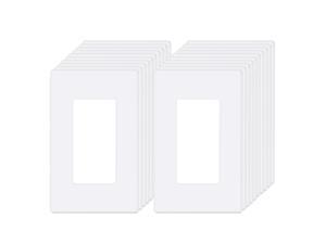 BESTTEN 1-Gang Decorative Screwless Wall Plate, USWP2S Series, Light Switch Cover for Dimmer, Sensor, Timer, GFI and USB Receptacle, Residential and Commercial Grade, UL Listed, Snow-White, Pack of 20 BESTTEN 1-Gang Decorative Screwless Wall Plate, USWP2S Series, Light Switch Cover for Dimmer, Sensor, Timer, GFI and USB Receptacle, Residential and Commercial Grade, UL Listed, Snow-White, Pack of 20
