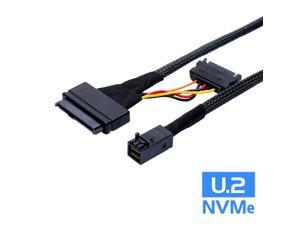 Internal 12G HD Mini SAS SFF-8643 to U.2 SFF-8639 NVMe PCIe SSD Adapter Cable with SATA Power for Mainboard Intel SSD 750 p3600 p3700 U2 SFF8639 - 1.0 Meter Internal 12G HD Mini SAS SFF-8643 to U.2 SFF-8639 NVMe PCIe SSD Adapter Cable with SATA Power for Mainboard Intel SSD 750 p3600 p3700 U2 SFF8639 - 1.0 Meter