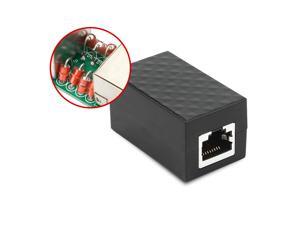 Surge Thunder Lightning Protector RJ45 Network Coupler Adapter, Cat6 7 5E Network Lan Cable RJ-45 In-Line Connector Extender Surge Thunder Lightning Protector RJ45 Network Coupler Adapter, Cat6 7 5E Network Lan Cable RJ-45 In-Line Connector Extender