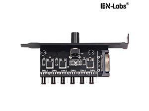 Enlabs PCIFANCO6S 6 Channel 4-pin Fan speed Controller w/ OFF Switch - Fan RPM Speed Reduce Regulator w/ PCI Slot Cover - SATA 15pin to 6 Port 4Pin Case/CPU Fan Hub Splitter - 3pin fan Compatible Enlabs PCIFANCO6S 6 Channel 4-pin Fan speed Controller w/ OFF Switch - Fan RPM Speed Reduce Regulator w/ PCI Slot Cover - SATA 15pin to 6 Port 4Pin Case/CPU Fan Hub Splitter - 3pin fan Compatible