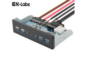 5.25 Inch Front Panel USB Hub w/ HD Audio Output Port & Microphone Input,USB 3.1 Gen 1(5Gbps) Type-C+2 x USB 3.0 & 2 x USB 2.0 +HD-Audio w/ Internal USB 3.0 to 2.5 SATA III Adapter 5.25 Inch Front Panel USB Hub w/ HD Audio Output Port & Microphone Input,USB 3.1 Gen 1(5Gbps) Type-C+2 x USB 3.0 & 2 x USB 2.0 +HD-Audio w/ Internal USB 3.0 to 2.5 SATA III Adapter