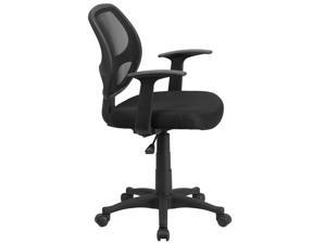 Mid-Back Black Mesh Swivel Task Chair with T-Arms Mid-Back Black Mesh Swivel Task Chair with T-Arms