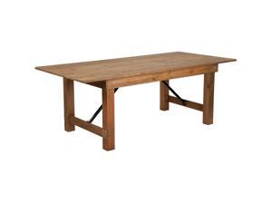 HERCULES Series 7' x 40" Rectangular Antique Rustic Solid Pine Folding Farm Table HERCULES Series 7' x 40" Rectangular Antique Rustic Solid Pine Folding Farm Table