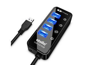 Atolla USB 3.0 Hub, 4 Ports Super Speed USB 3 Hub Splitter, 1 USB Charging Port , On Off Switch,No AC Adapter,Portable Hub Atolla USB 3.0 Hub, 4 Ports Super Speed USB 3 Hub Splitter, 1 USB Charging Port , On Off Switch,No AC Adapter,Portable Hub