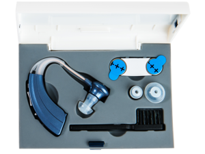 Digital Hearing Amplifier by Britzgo BHA-220, Modern Blue Hearing Aid 500hr Battery Digital Hearing Amplifier by Britzgo BHA-220, Modern Blue Hearing Aid 500hr Battery