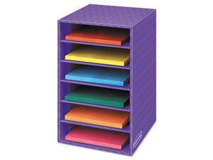 Vertical Classroom Organizer, 6 Shelves, 11 7/8 X 13 1/4 X 18, Purple Vertical Classroom Organizer, 6 Shelves, 11 7/8 X 13 1/4 X 18, Purple
