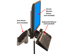 SDS iMount 4.0 Keyboard & Monitor Wall Mount w/ Tilt, Fold Away Adjustable Tray System 7x18 Tray + Mouse Ext. (Mounts Directly To The Wall) SDS iMount 4.0 Keyboard & Monitor Wall Mount w/ Tilt, Fold Away Adjustable Tray System 7x18 Tray + Mouse Ext. (Mounts Directly To The Wall)
