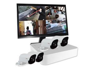 REVO America RU41B4GM22-1T Ultra HD 4 in 1TB NVR Surveillance System with 4 x 4 Megapixel Bullet Cameras & 22 in. Monitor, White REVO America RU41B4GM22-1T Ultra HD 4 in 1TB NVR Surveillance System with 4 x 4 Megapixel Bullet Cameras & 22 in. Monitor, White