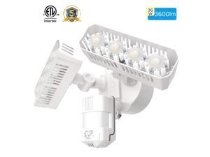SANSI LED Security Motion Sensor Outdoor Lights, 36W (250W Incandescent Equivalent) 3600lm, 5000K Daylight, Dusk to Dawn IP65 Waterproof Flood Light, ETL Listed, White SANSI LED Security Motion Sensor Outdoor Lights, 36W (250W Incandescent Equivalent) 3600lm, 5000K Daylight, Dusk to Dawn IP65 Waterproof Flood Light, ETL Listed, White