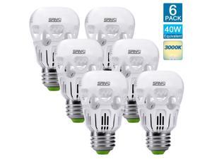 SANSI 5W (40 Watts Equivalent) LED Light Bulbs, A15, 450lm, 3000K Warm White, E26 Base, Non-Dimmable, Beam Angle 180 Degree (6-Pack) SANSI 5W (40 Watts Equivalent) LED Light Bulbs, A15, 450lm, 3000K Warm White, E26 Base, Non-Dimmable, Beam Angle 180 Degree (6-Pack)