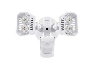 SANSI LED Security Lights, 18W (150Watt Incandescent Equiv.) Motion Sensor Lights, 1800lm 5000K Daylight Waterproof Outdoor Floodlights with Adjustable Dual-head, White SANSI LED Security Lights, 18W (150Watt Incandescent Equiv.) Motion Sensor Lights, 1800lm 5000K Daylight Waterproof Outdoor Floodlights with Adjustable Dual-head, White