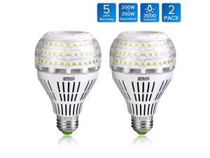 SANSI A21 22W (250-200Watt Equivalent)Omni-directional Ceramic LED Light Bulbs–3000 lumens, 5000K Daylight, CRI 80+, E26 Medium Screw Base Home Lighting (2Pack) SANSI A21 22W (250-200Watt Equivalent)Omni-directional Ceramic LED Light Bulbs–3000 lumens, 5000K Daylight, CRI 80+, E26 Medium Screw Base Home Lighting (2Pack)