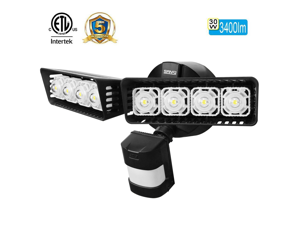 SANSI LED Security Light, 30W, 250W Equivalent, 3400lm, 5000K Daylight, Waterproof, Motion Sensor Outdoor Light, Floodlight, Wall Light, Ceramic Heat Dissipation, Rectangular, Black SANSI LED Security Light, 30W, 250W Equivalent, 3400lm, 5000K Daylight, Waterproof, Motion Sensor Outdoor Light, Floodlight, Wall Light, Ceramic Heat Dissipation, Rectangular, Black