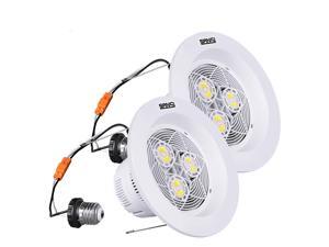 6 inch LED Downlight, 15W (150W Equiv.) 1800lm, 4000K Natural White Daylight Non-Dimmable LED Recessed Lights, Energy Saving, 2 Pack, SANSI 6 inch LED Downlight, 15W (150W Equiv.) 1800lm, 4000K Natural White Daylight Non-Dimmable LED Recessed Lights, Energy Saving, 2 Pack, SANSI