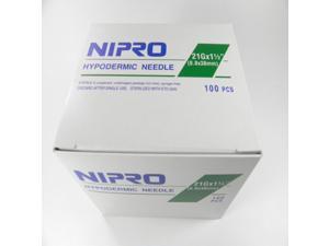 Nipro Hypodermic Sterile Needles Size 21G X 1 1/2 -
100 Per box Nipro Hypodermic Sterile Needles Size 21G X 1 1/2 -
100 Per box