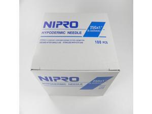 Nipro Hypodermic Sterile Needles Size 25G X 1 - 100 Per Box Nipro Hypodermic Sterile Needles Size 25G X 1 - 100 Per Box
