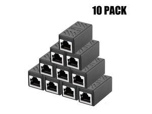 Wanmingtek RJ45 Inline Coupler, Cat7 Cat6 Cat5e Ethernet Coupler Female to Female(Black-10 Pack) Wanmingtek RJ45 Inline Coupler, Cat7 Cat6 Cat5e Ethernet Coupler Female to Female(Black-10 Pack)