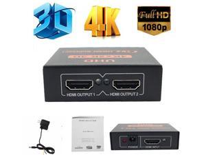 Wanmingtek 4K HDMI Splitter 1X2 HDMI Splitter with power supply for HDTV DVD STB PC laptop Wanmingtek 4K HDMI Splitter 1X2 HDMI Splitter with power supply for HDTV DVD STB PC laptop