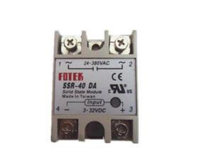 1Pcs FOTEK Solid State Relay SSR-40DA 40A 3-32VDC DC-AC 1Pcs FOTEK Solid State Relay SSR-40DA 40A 3-32VDC DC-AC