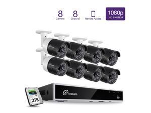 Loocam 1080p Surveillance Security Camera System, 8CH DVR with 2TB HDD 8 x 2.0MP 1920TVL IP67 Weatherproof Indoor/Outdoor CCTV Camera,Automatic 150ft Predator Night Vision and Motion Detection(88030T) Loocam 1080p Surveillance Security Camera System, 8CH DVR with 2TB HDD 8 x 2.0MP 1920TVL IP67 Weatherproof Indoor/Outdoor CCTV Camera,Automatic 150ft Predator Night Vision and Motion Detection(88030T)