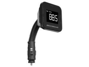 Scosche Digital FM transmitter with Back Lit Display, Flex-Neck and 3 Programmable Presets, Black Scosche Digital FM transmitter with Back Lit Display, Flex-Neck and 3 Programmable Presets, Black