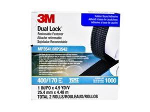 3M™ Dual Lock™ Reclosable Fastener MP3541/MP3542 400/170 Black, 1 in x 5 yd .23 in 3M™ Dual Lock™ Reclosable Fastener MP3541/MP3542 400/170 Black, 1 in x 5 yd .23 in