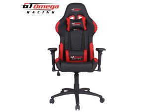 GT Omega PRO Racing Office Gaming Chair Black and Red Leather GT Omega PRO Racing Office Gaming Chair Black and Red Leather
