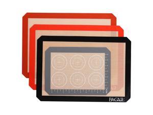 Bagail 4 Set Silicone Baking Mat – 3 Thick Half Sheet Liners(11 5/8" x 16 1/2") and 1 Quarter Sheet Liners (8 1/2" x 11 1/2") - Professional Grade Non Stick Silicon Liner Bagail 4 Set Silicone Baking Mat – 3 Thick Half Sheet Liners(11 5/8" x 16 1/2") and 1 Quarter Sheet Liners (8 1/2" x 11 1/2") - Professional Grade Non Stick Silicon Liner